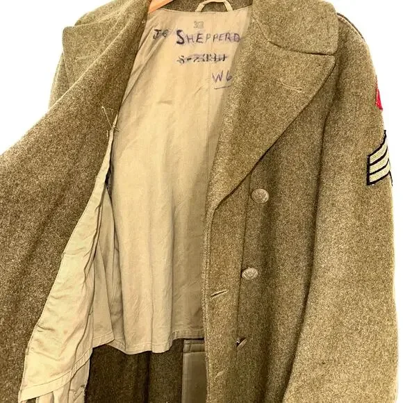 SOLD 💕Vintage Military Army 1940s Olive Drab 82nd Airborne Division Sergeant - Picture 8 of 16